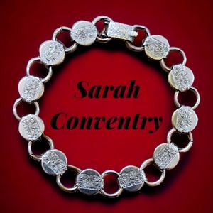 1959 Sarah Coventry "Young and Gay" Floral Disc Vintage Bracelet